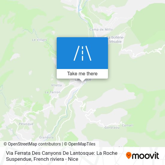 Via Ferrata Des Canyons De Lantosque: La Roche Suspendue map