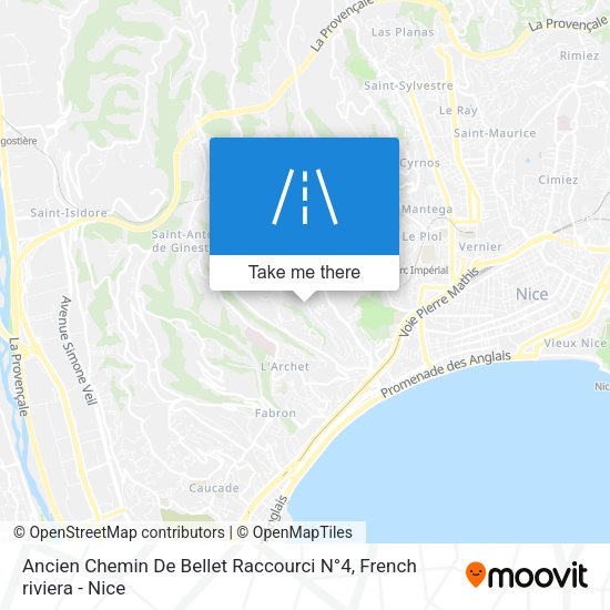 Ancien Chemin De Bellet Raccourci N°4 map