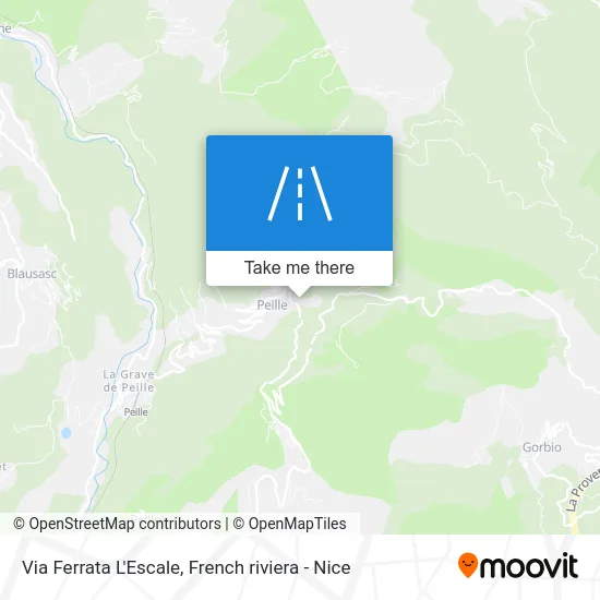 Via Ferrata L'Escale map