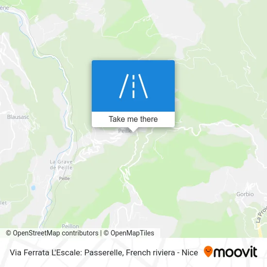 Via Ferrata L'Escale: Passerelle map