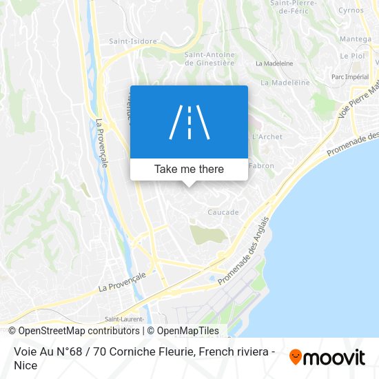 Voie Au N°68 / 70 Corniche Fleurie map