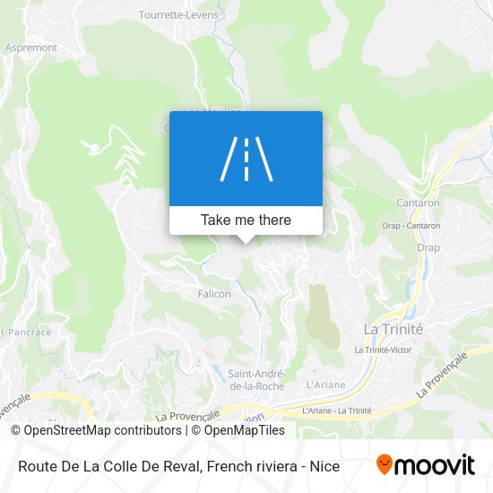 Route De La Colle De Reval map