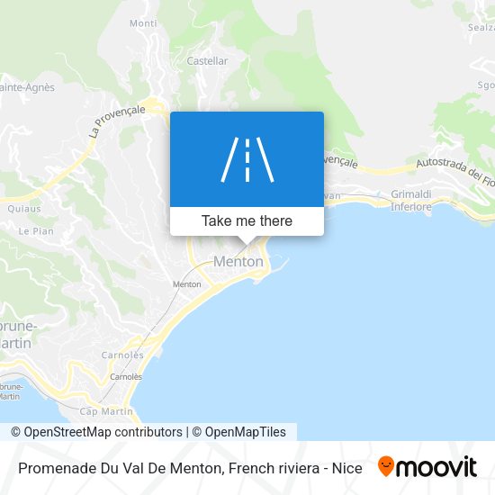 Promenade Du Val De Menton map