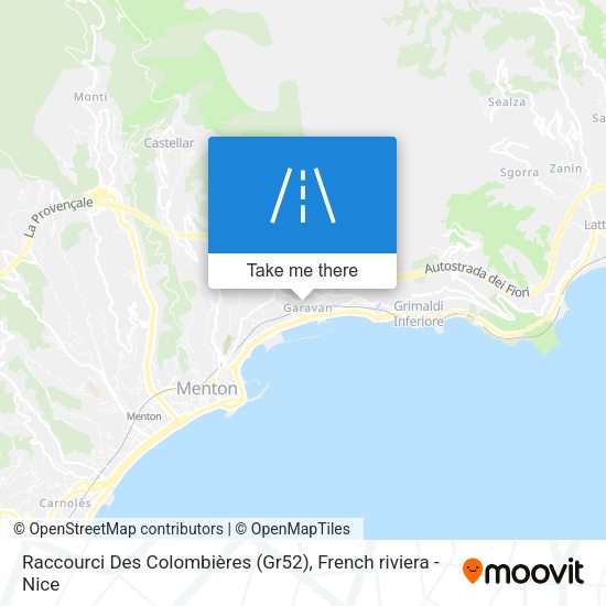 Raccourci Des Colombières (Gr52) map