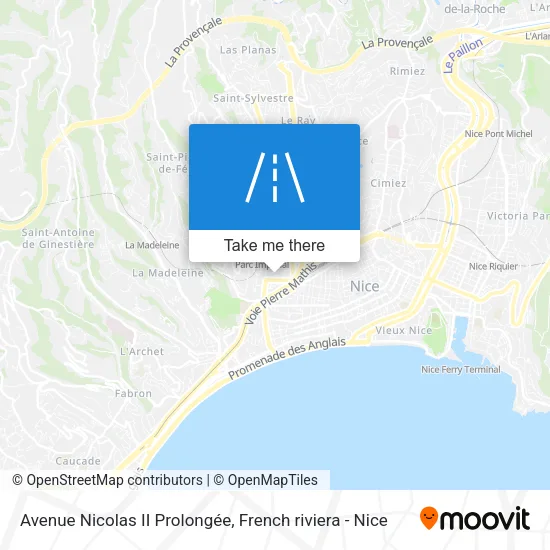 Avenue Nicolas II Prolongée map