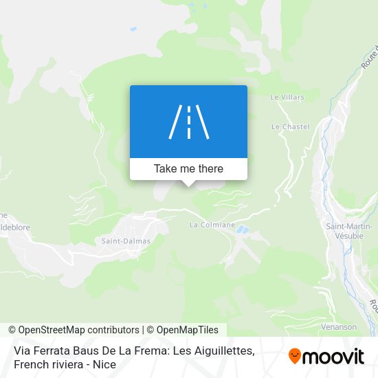 Via Ferrata Baus De La Frema: Les Aiguillettes map