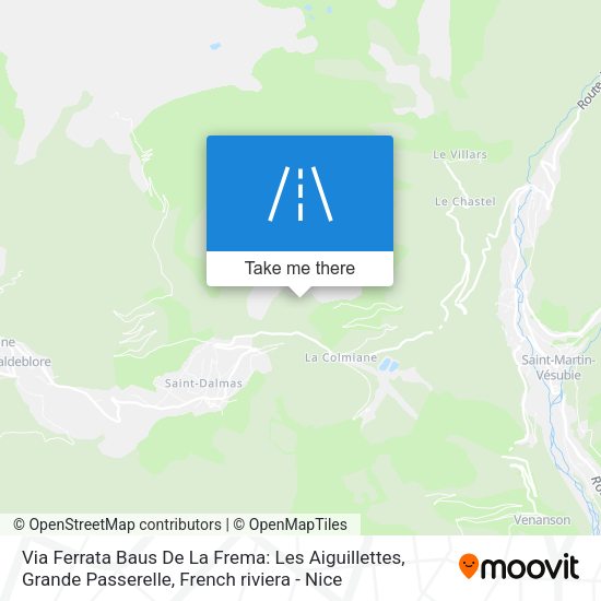 Via Ferrata Baus De La Frema: Les Aiguillettes, Grande Passerelle map