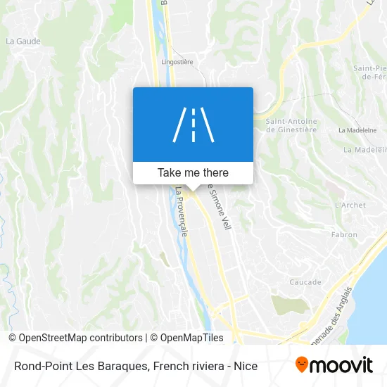 Mapa Rond-Point Les Baraques