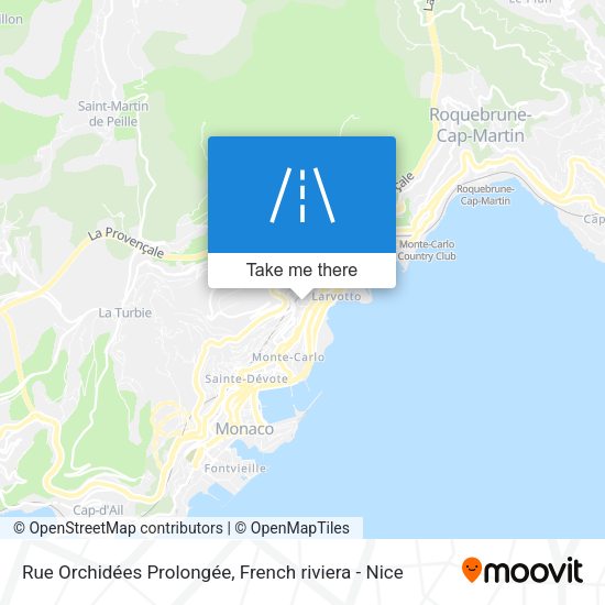 Rue Orchidées Prolongée map