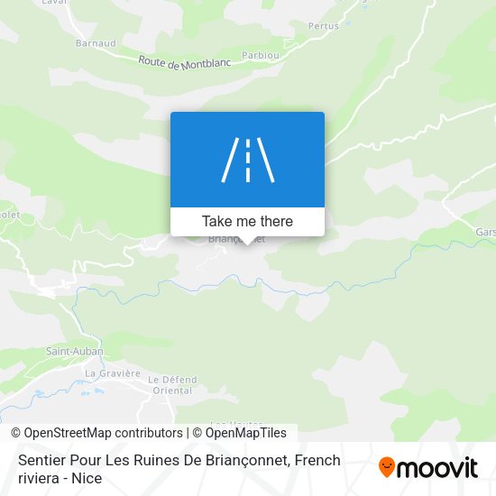 Sentier Pour Les Ruines De Briançonnet map
