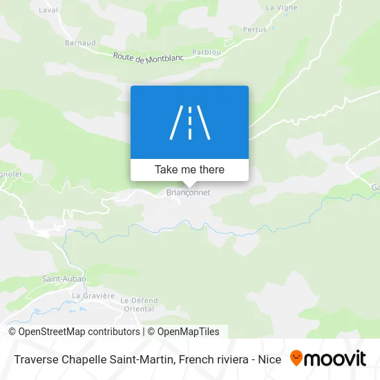 Traverse Chapelle Saint-Martin map