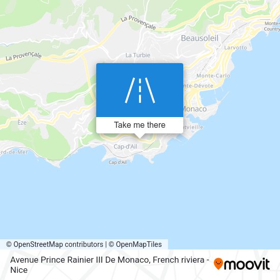 Avenue Prince Rainier III De Monaco map