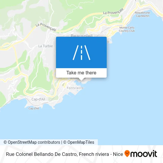 Rue Colonel Bellando De Castro map