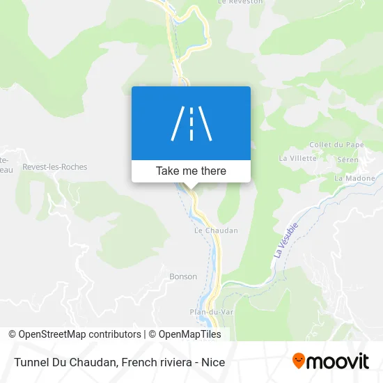 Tunnel Du Chaudan map