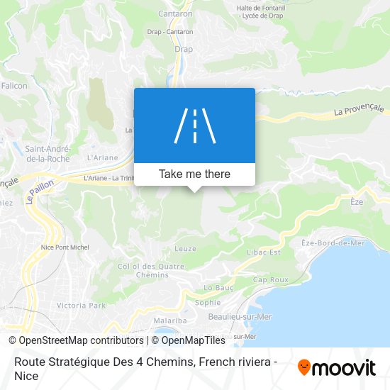 Route Stratégique Des 4 Chemins map