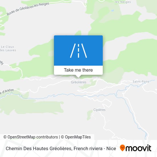 Chemin Des Hautes Gréolières map