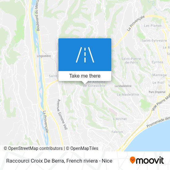 Raccourci Croix De Berra map