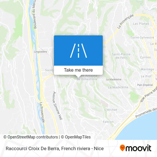 Raccourci Croix De Berra map