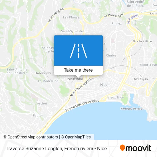 Traverse Suzanne Lenglen map