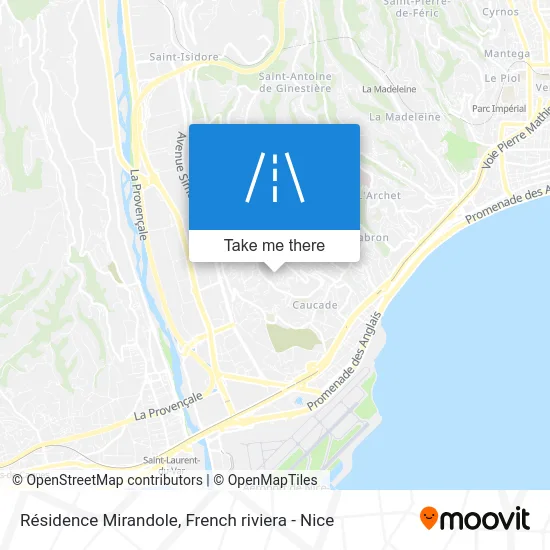 Résidence Mirandole map