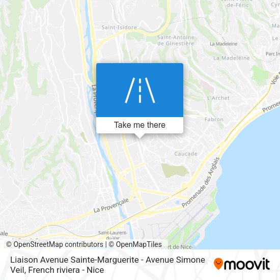 Liaison Avenue Sainte-Marguerite - Avenue Simone Veil map