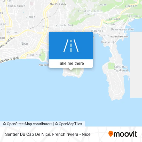 Sentier Du Cap De Nice map