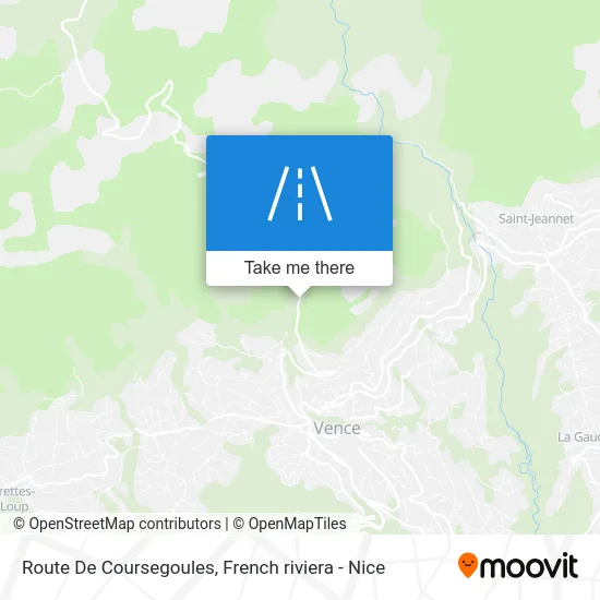 Route De Coursegoules map