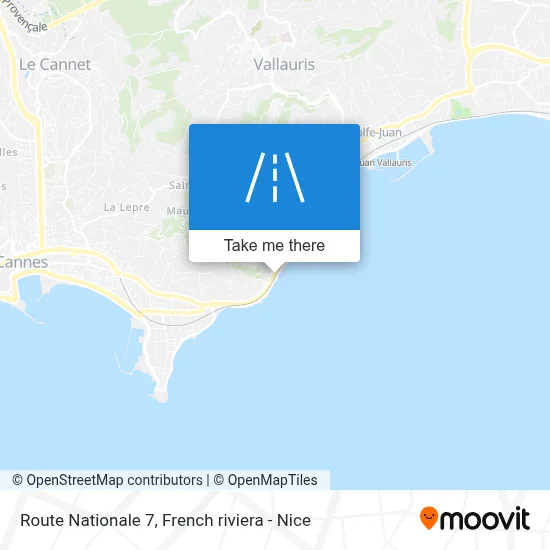 Route Nationale 7 map