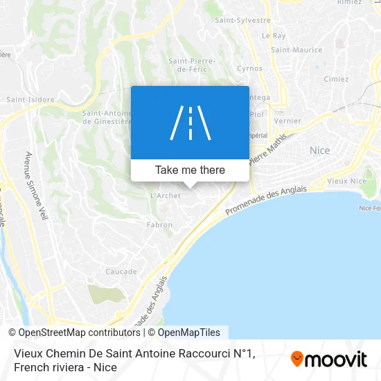 Vieux Chemin De Saint Antoine Raccourci N°1 map