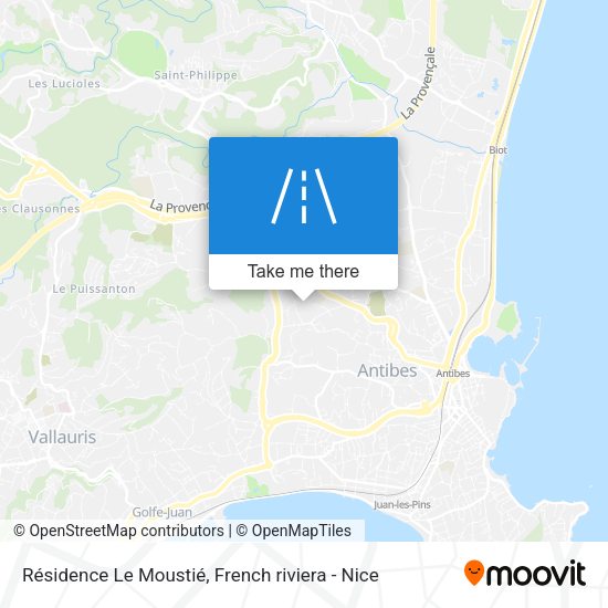Résidence Le Moustié map