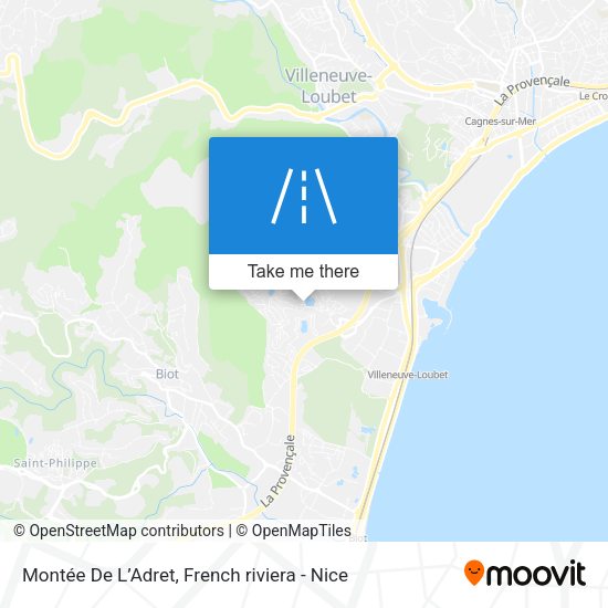 Montée De L’Adret map