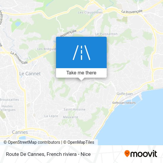 Route De Cannes map