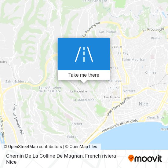 Chemin De La Colline De Magnan map