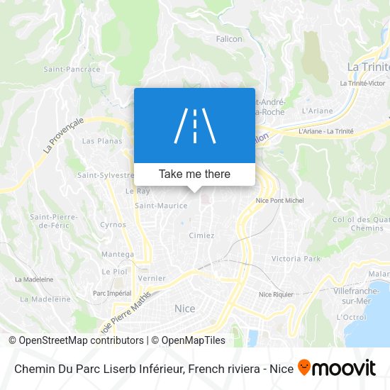 Chemin Du Parc Liserb Inférieur map
