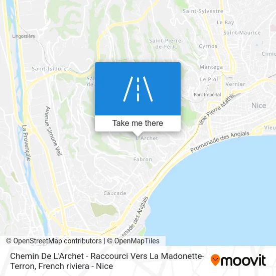 Chemin De L'Archet - Raccourci Vers La Madonette-Terron map
