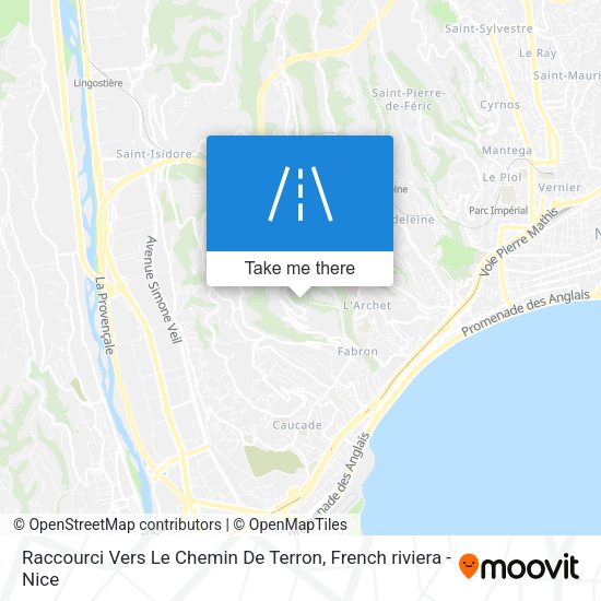 Raccourci Vers Le Chemin De Terron map
