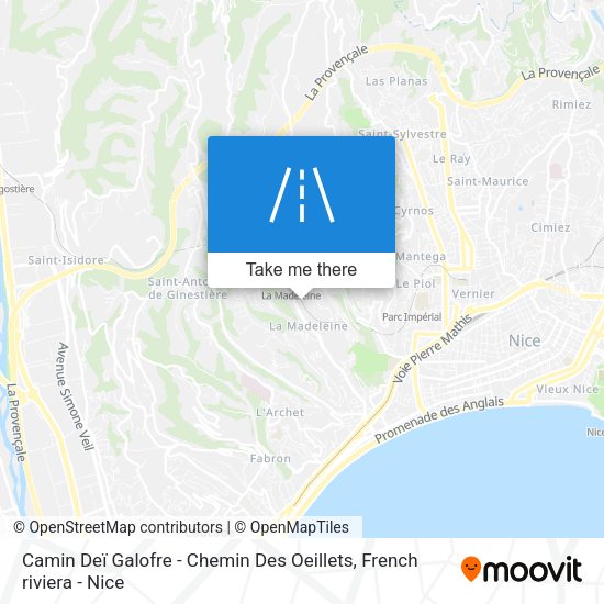 Camin Deï Galofre - Chemin Des Oeillets map