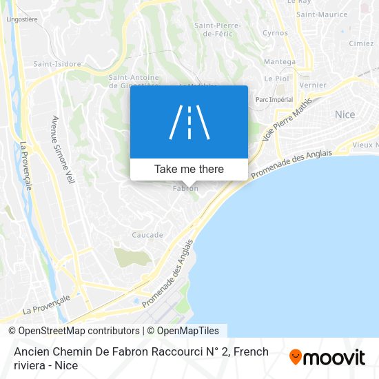 Ancien Chemin De Fabron Raccourci N° 2 map