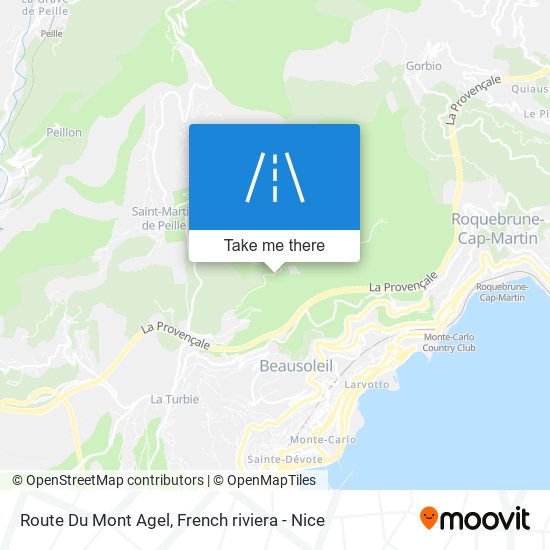 Route Du Mont Agel map