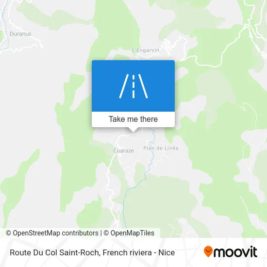Route Du Col Saint-Roch map