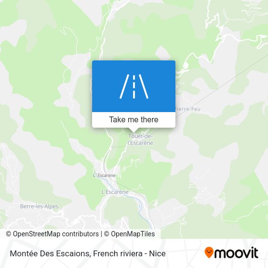 Montée Des Escaions map