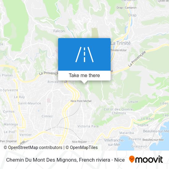 Chemin Du Mont Des Mignons map