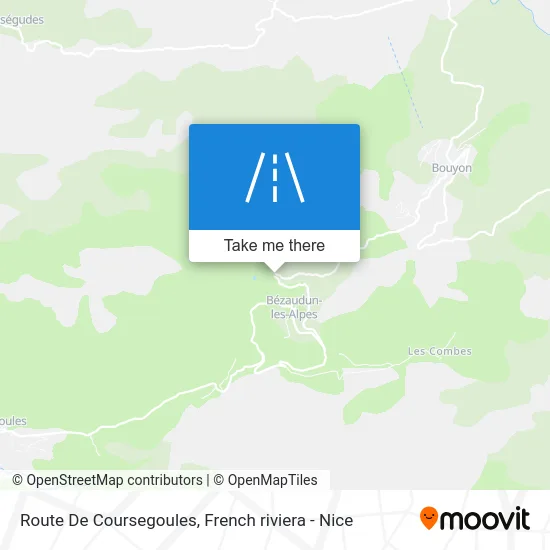 Route De Coursegoules map