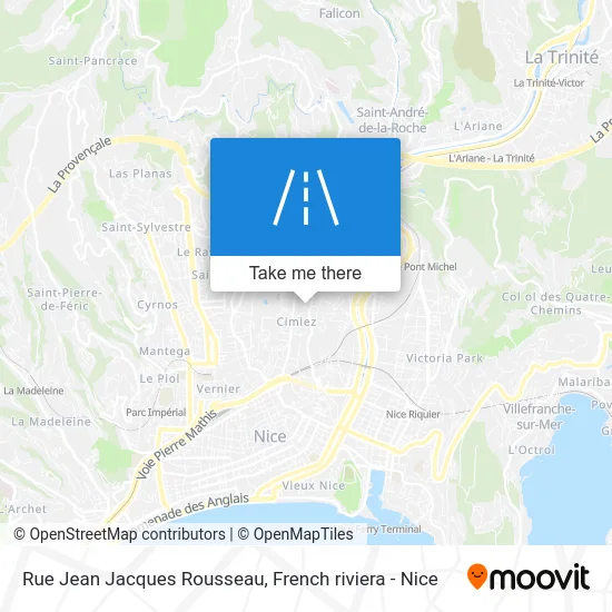Rue Jean Jacques Rousseau map