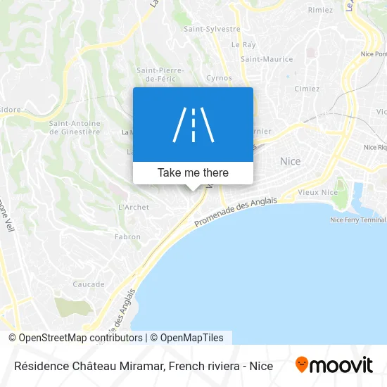 Résidence Château Miramar map