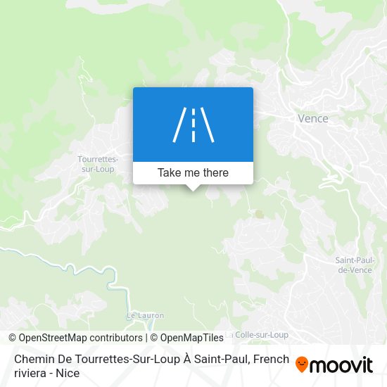 Chemin De Tourrettes-Sur-Loup À Saint-Paul map