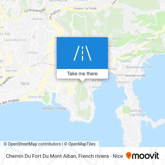 Chemin Du Fort Du Mont Alban map