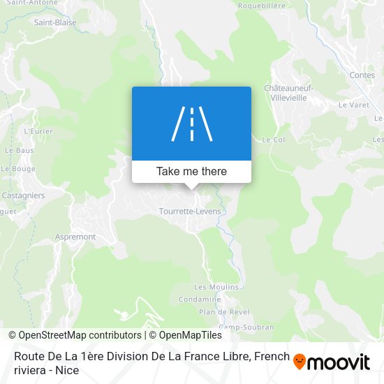 Route De La 1ère Division De La France Libre map