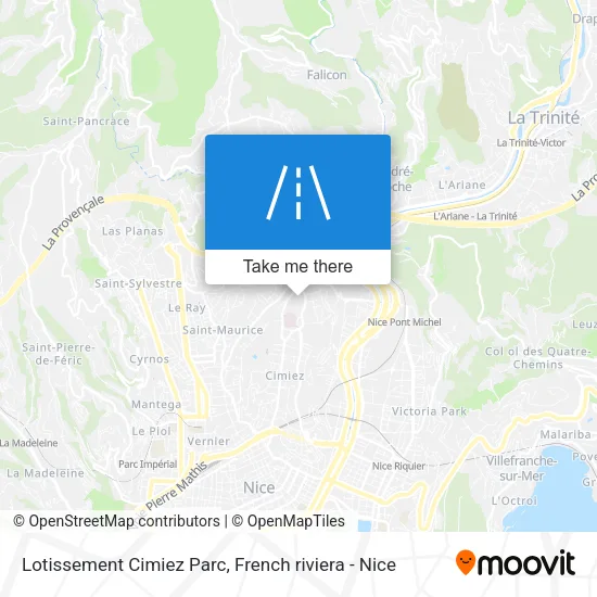Lotissement Cimiez Parc map