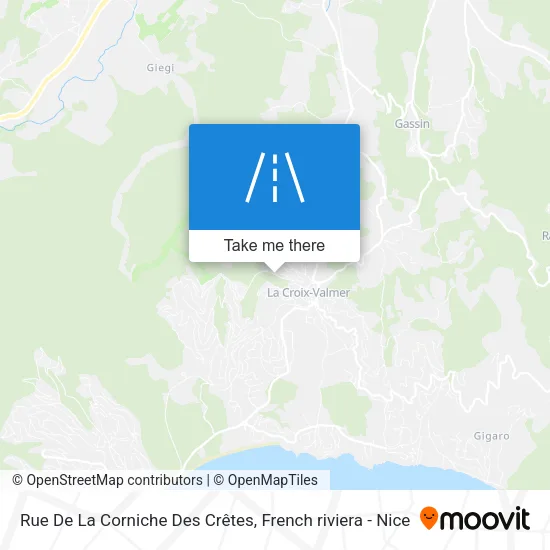 Rue De La Corniche Des Crêtes map
